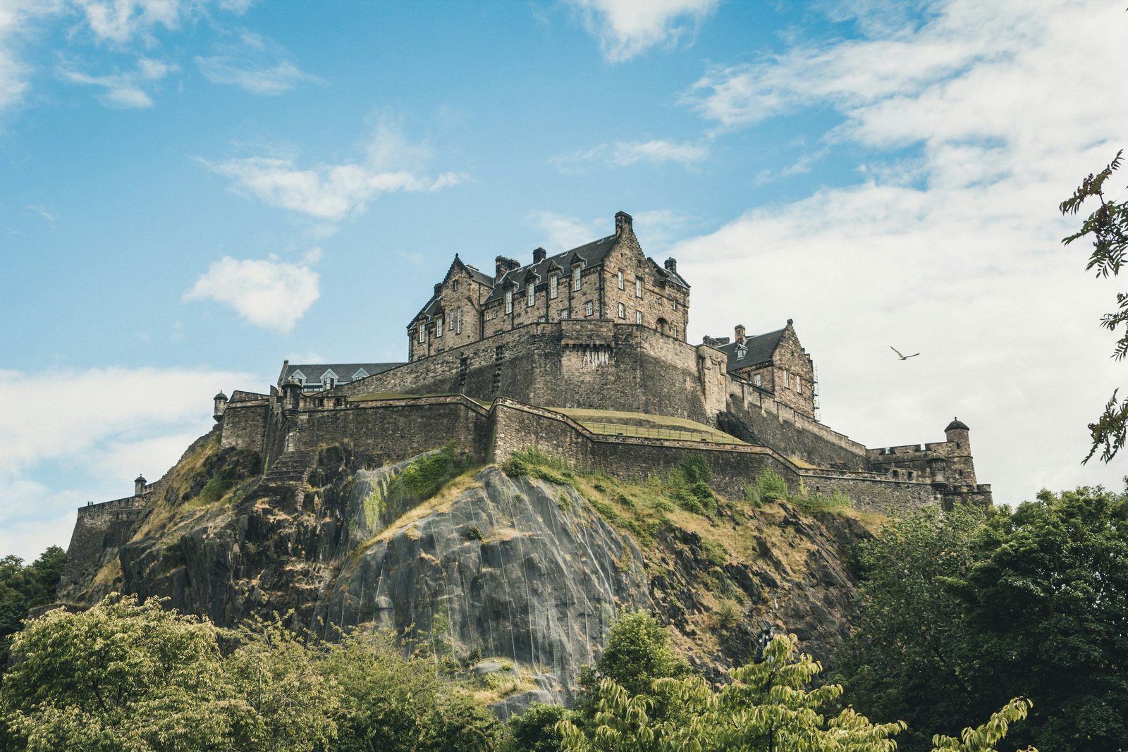 Le château d'Édimbourg dominant la ville