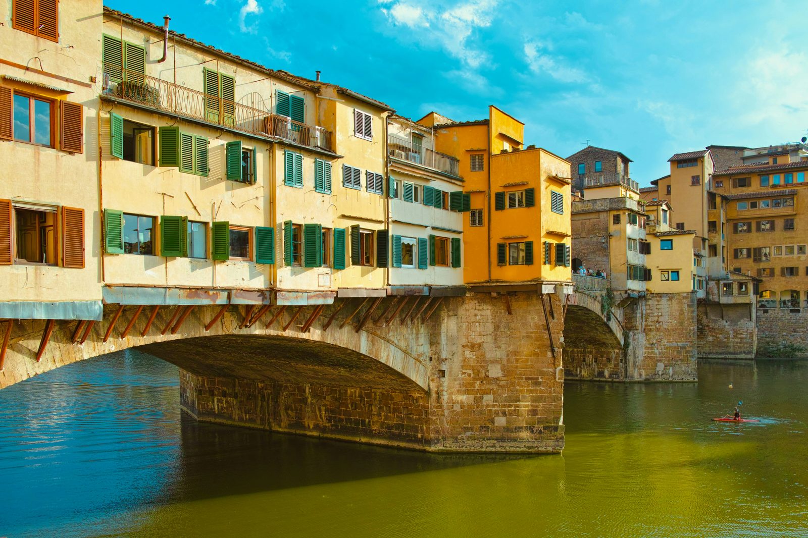 Le Ponte Vecchio au-dessus de l'Arno à Florence